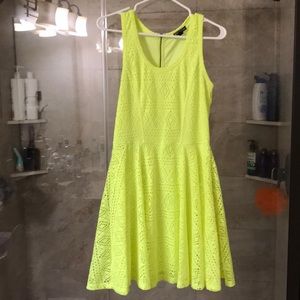Neon fit and flare dress